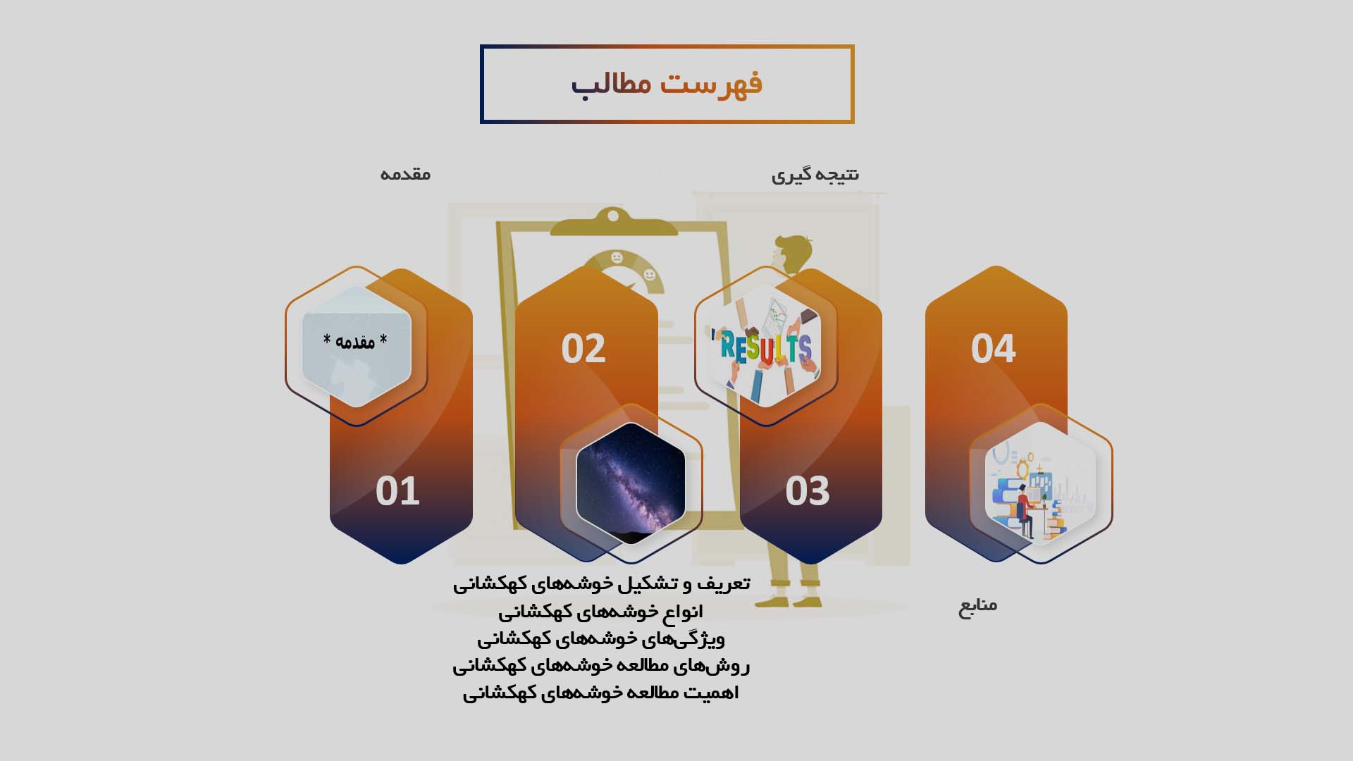 پاورپوینت در مورد خوشه‌های کهکشانی